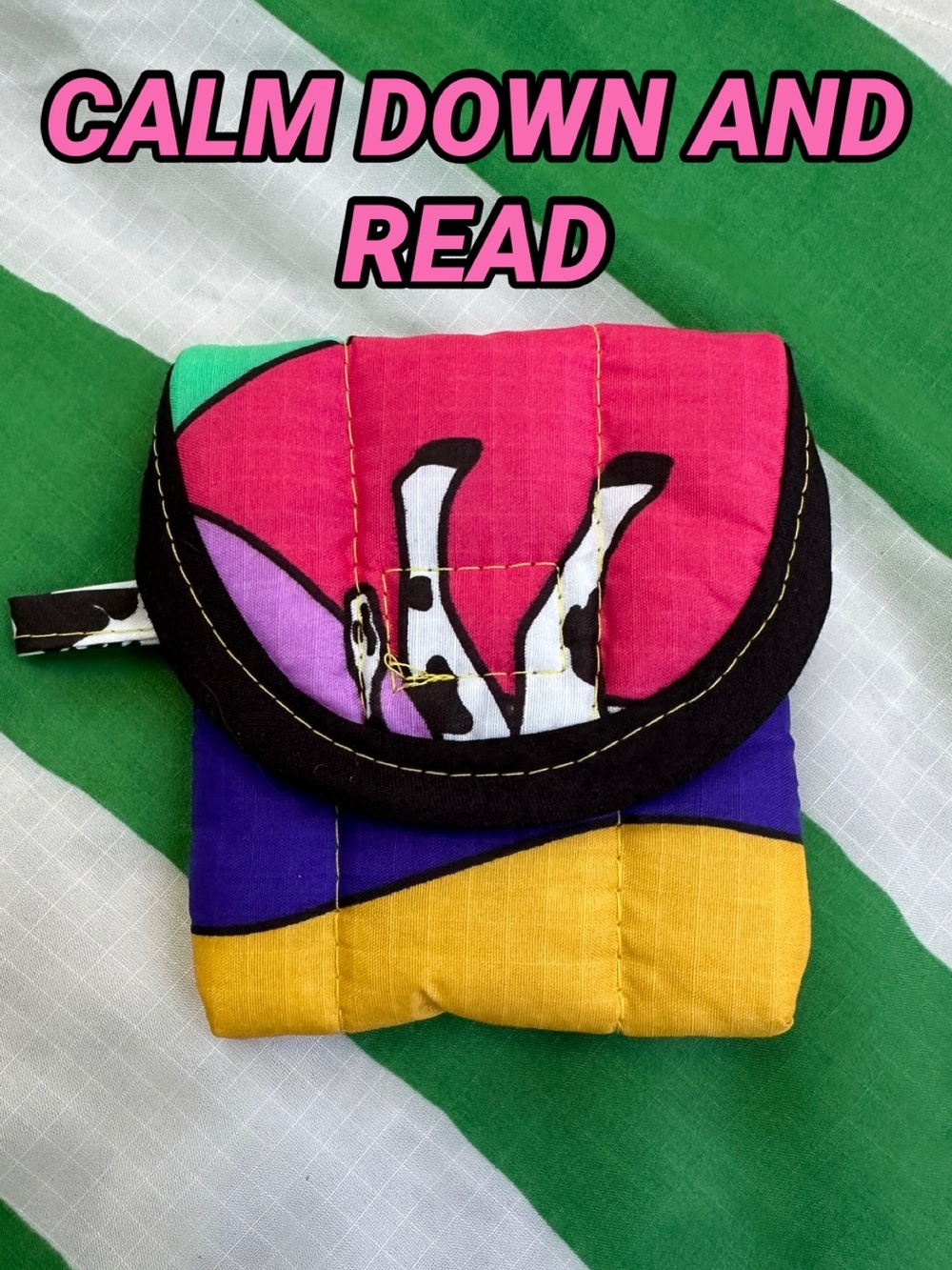 *ALTERED* BAGGU handmade grazing cows earbud pouch
